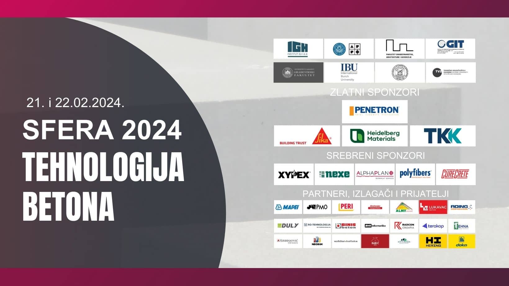 Sutra počinje konferencija i sajam ”Sfera 2024:Tehnologija betona” u Sarajevu