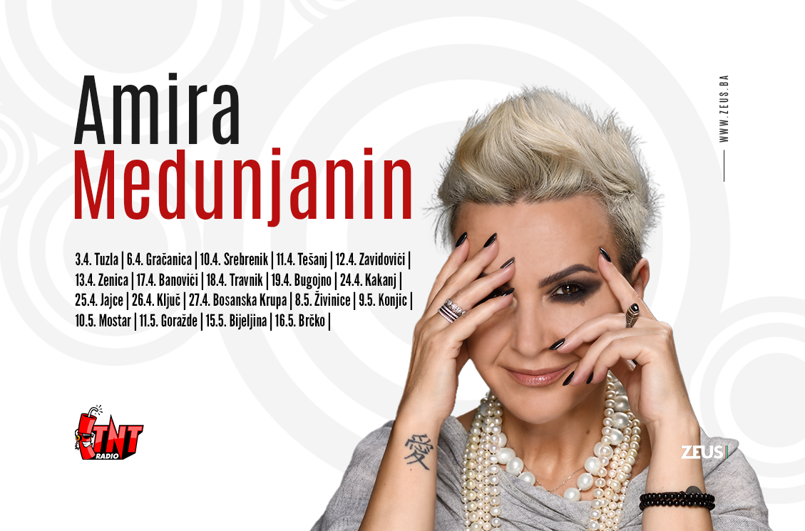 Diva sevdaha Amira Medunjanin na velikoj bosankohercegovačkoj turneji nastupa  u devetnaest gradova